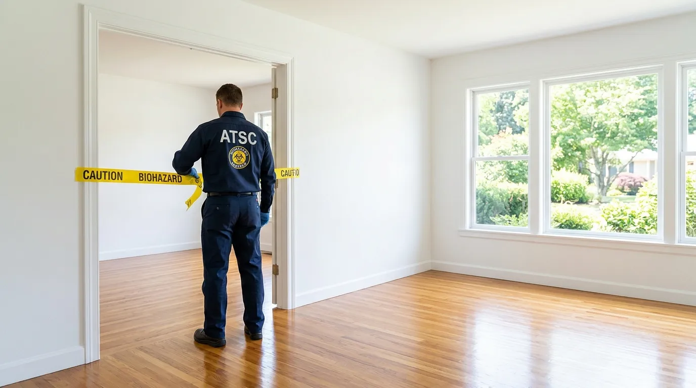 Certified biohazard cleanup crew performing Decomposition Cleanup in Lake Magdalene